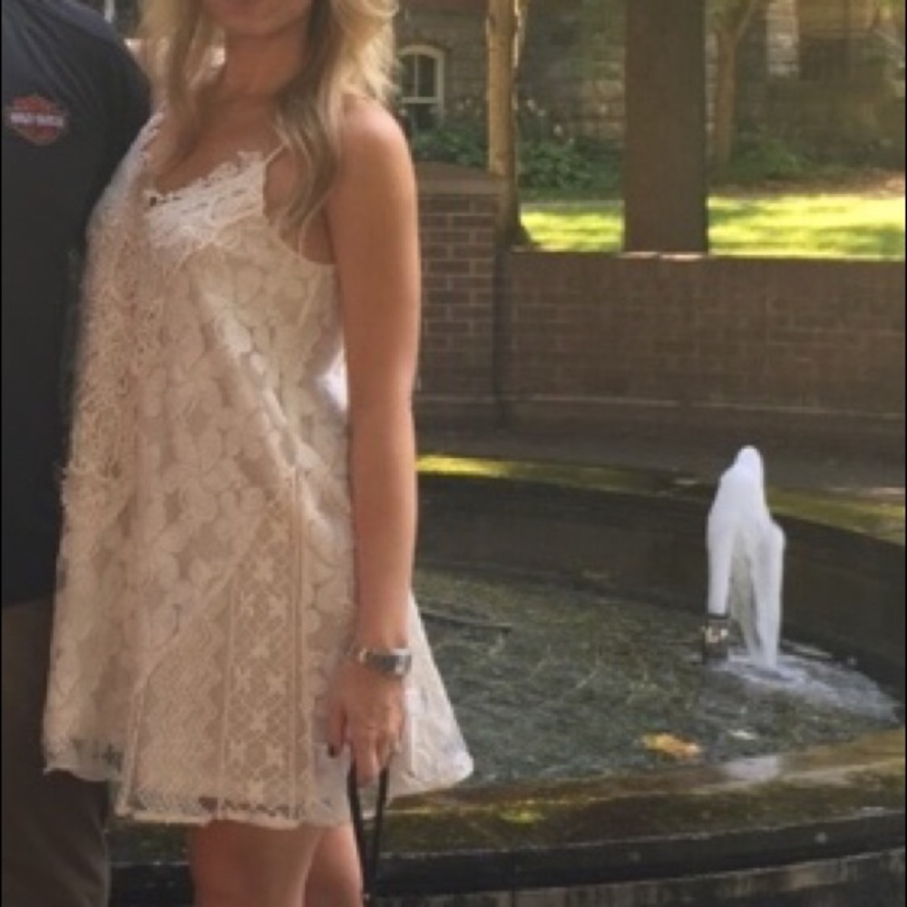Cream Crochet Dress